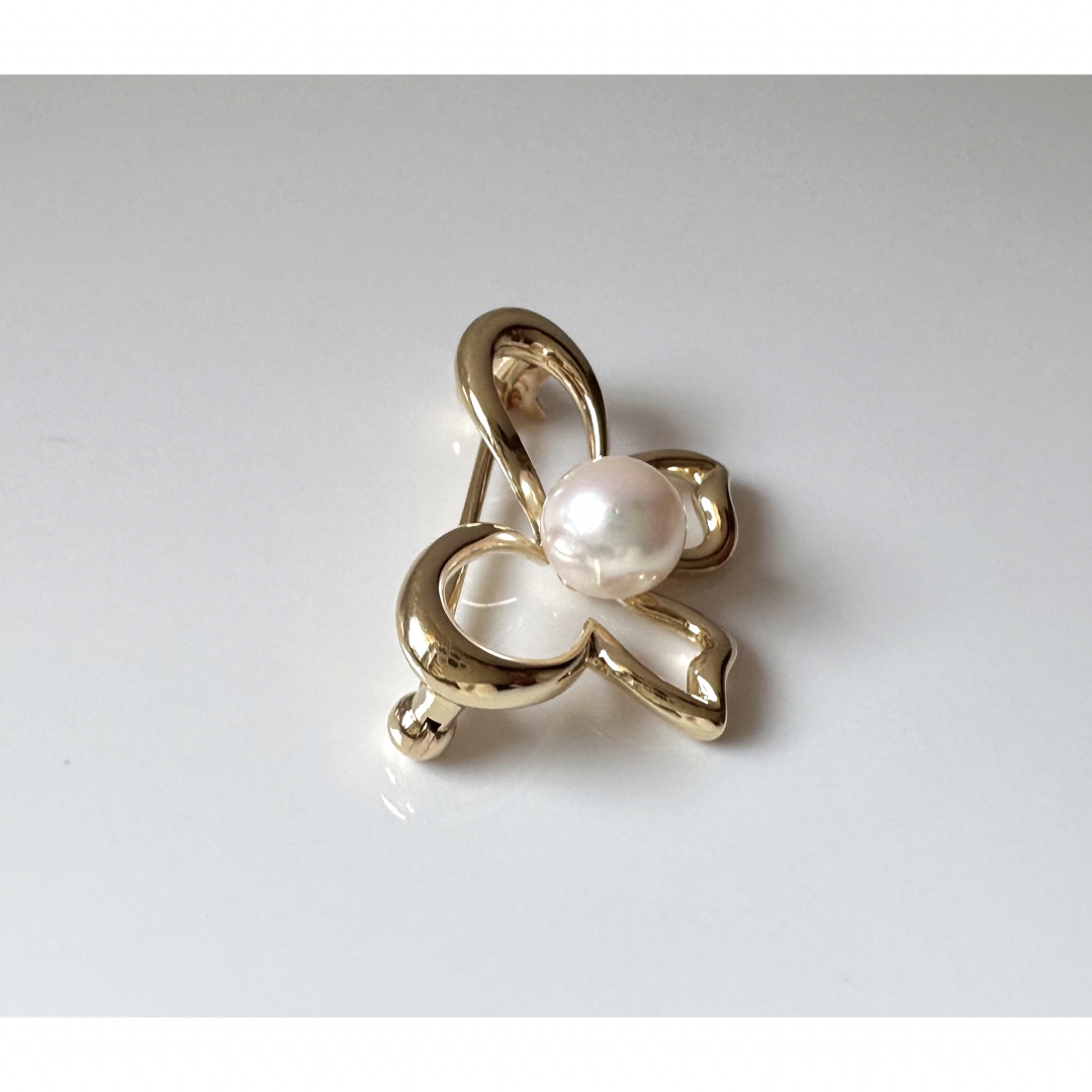 MIKIMOTO バタフライモチーフ アコヤ真珠ブローチ 750(K18) MIKIMOTO バタフライモチーフ アコヤ真珠ブローチ 750(K18)