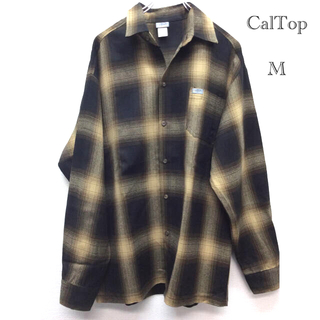 カルトップ(CALTOP)のカルトップ オンブレチェックシャツ M 新品 ブラウン/カーキ(シャツ)