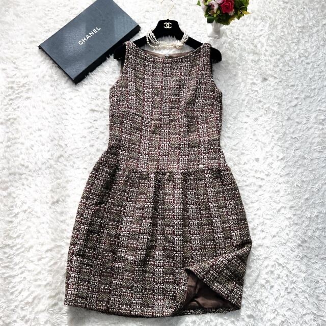新特別価格版 CHANEL - CHANEL【超美品】チェーン ツィード シルク ...