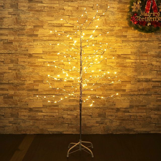 クリスマスツリー ブランチツリー 150cm 電球色 LED KR-108GO