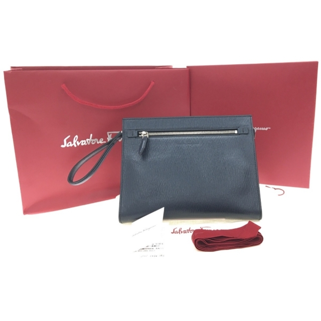 ▼▼Salvatore Ferragamo サルヴァトーレフェラガモ REVIVAL リバイバル クラッチバッグ GG-240298 ネイビー