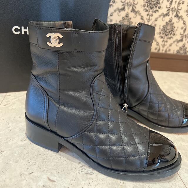 CHANEL ターンロック　ショート　ブーツ　size 37 1/2