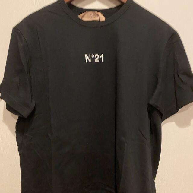 N°21★ヌメロヴェントゥーノ　スパンコールロゴ　黒Tシャツ