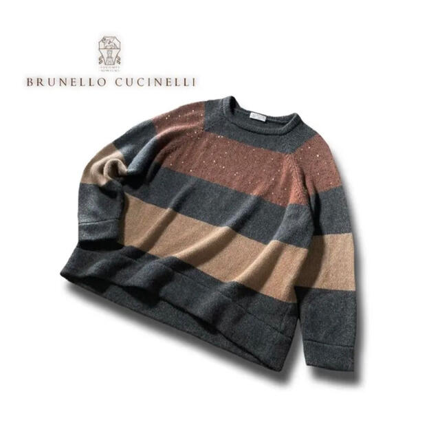 【超歓迎された】  (サイズL相当) Cucinelli カシミア　セーター　Brunello ニット/セーター