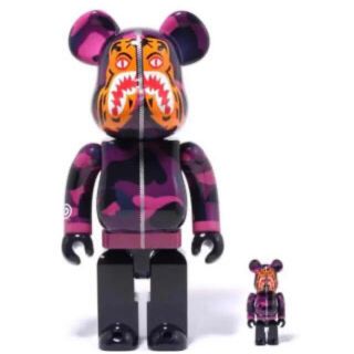 アベイシングエイプ(A BATHING APE)のBE@RBRICK BAPE CAMO TIGER 100%400% 紫(その他)