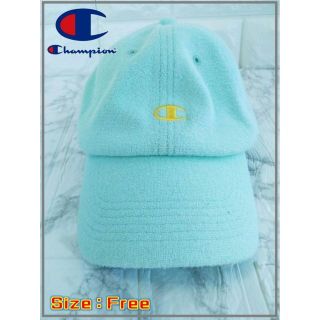 チャンピオン(Champion)の《パイル生地》Champion スカイブルー 刺繍ロゴ キャップ　2833(キャップ)