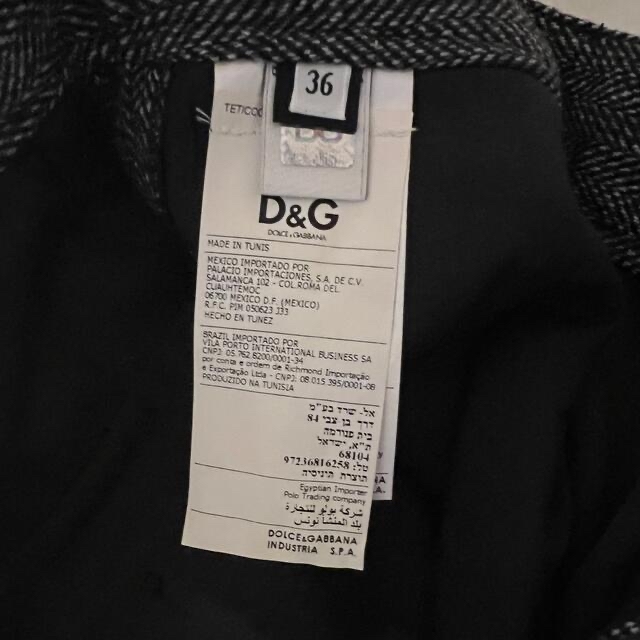 D&G(ディーアンドジー)の【D&G】ヘリンボーン柄細身パンツ　サイズ36 レディースのパンツ(カジュアルパンツ)の商品写真