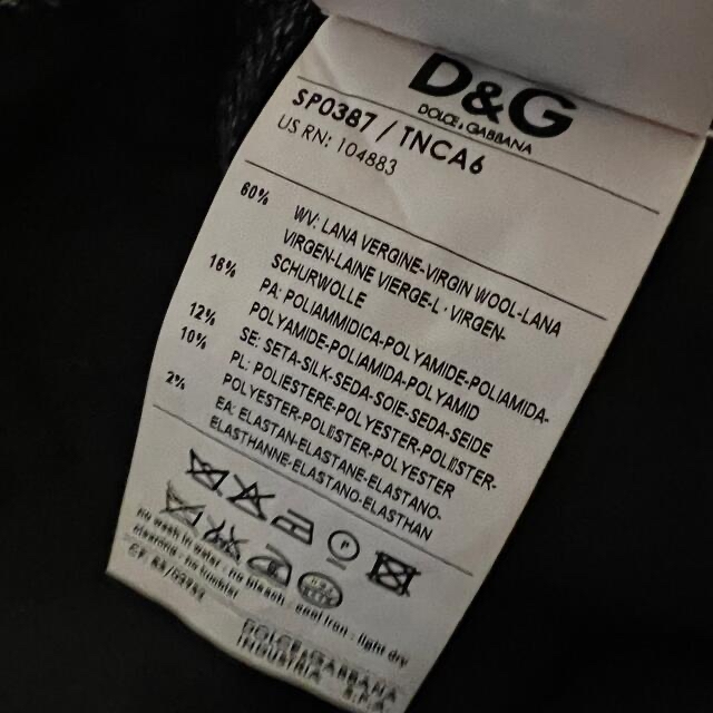 D&G(ディーアンドジー)の【D&G】ヘリンボーン柄細身パンツ　サイズ36 レディースのパンツ(カジュアルパンツ)の商品写真