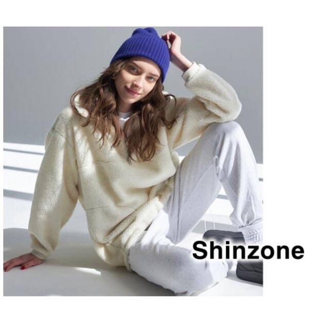 THE SHINZONE HALF ZIP BOA ハーフジップボアプルオーバートップス