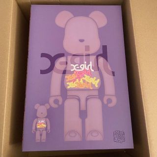 ベアブリック(BE@RBRICK)のBE@RBRICK X-girl CLEAR PURPLE 100% 400%(その他)