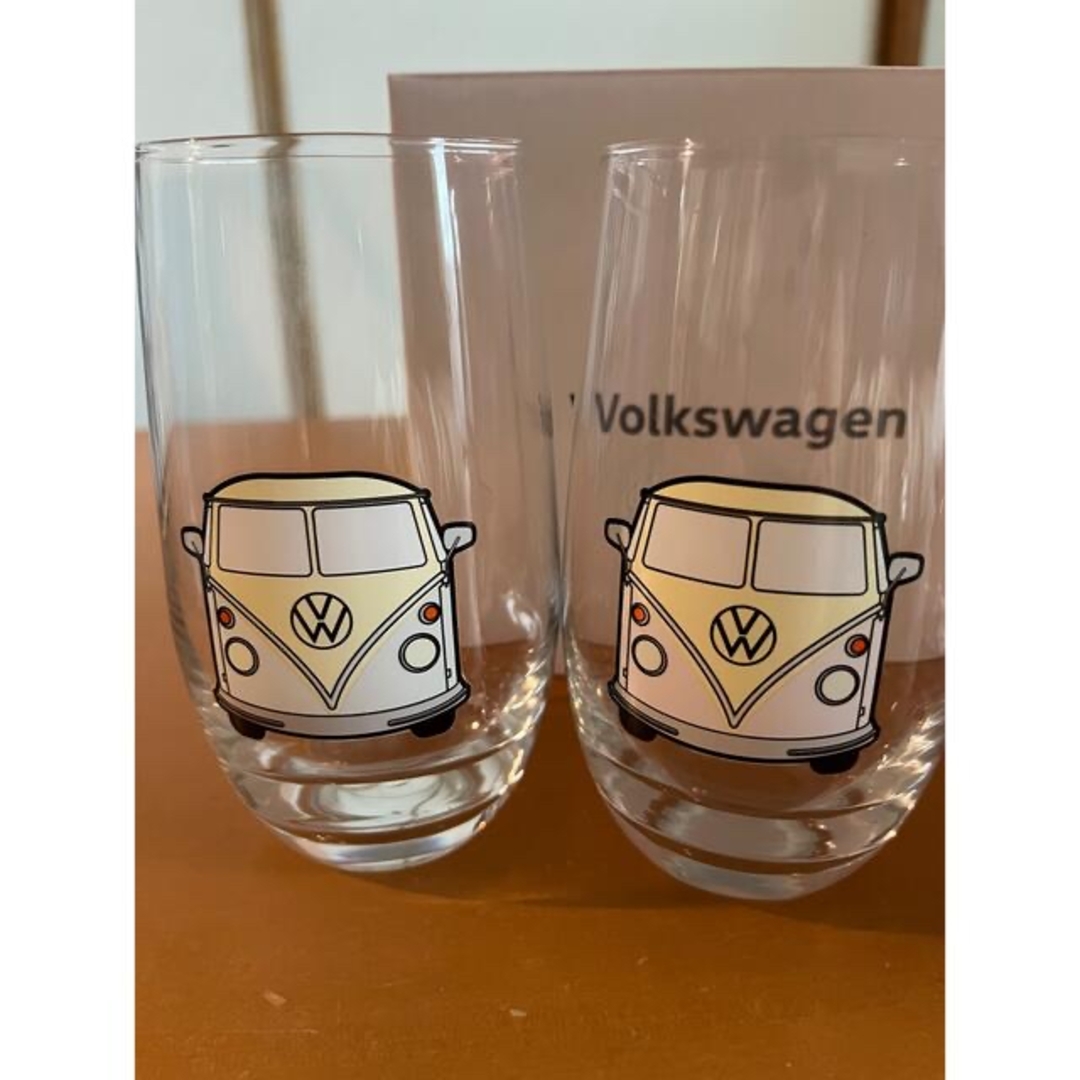 Volkswagen(フォルクスワーゲン)のフォルクスワーゲン　テディーベア&グラス エンタメ/ホビーのコレクション(ノベルティグッズ)の商品写真