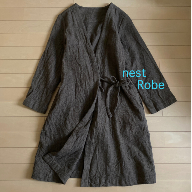 nest Robe(ネストローブ)のnest Robe ウールカーディガン　カシュクール　レディース　フリーサイズ レディースのトップス(カーディガン)の商品写真