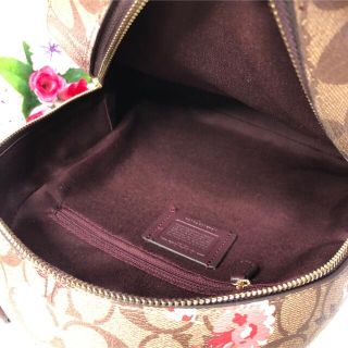 COACH - コーチ リュック バックパック 可愛い 花柄 ブラウン 【新品