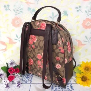 COACH   コーチ リュック バックパック 可愛い 花柄 ブラウン 新品