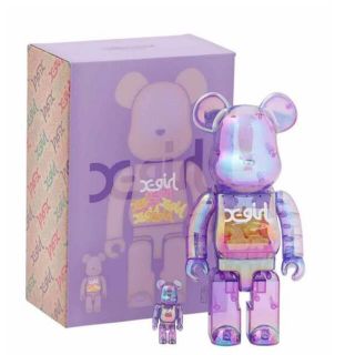 ベアブリック(BE@RBRICK)の BE@RBRICK X-girl CLEAR PURPLE 400％ 100%(その他)