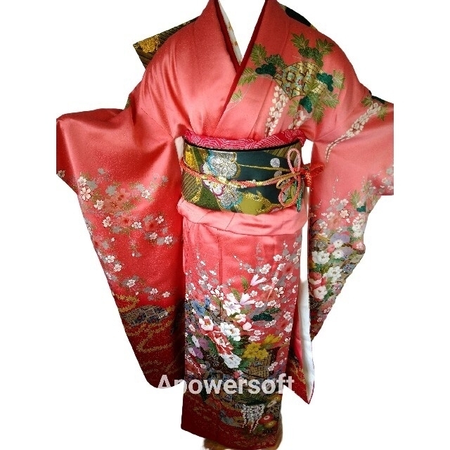 正絹 振袖 フルセット ❀(F021) 【返品不可】 www.cecile-roger.com