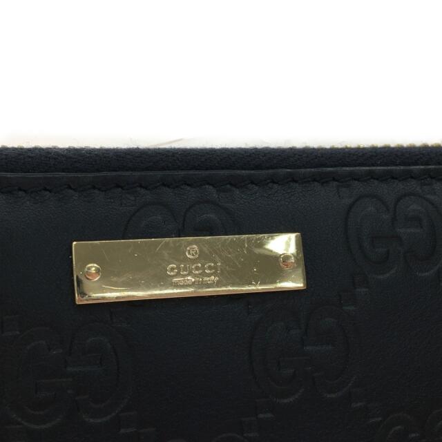 Gucci(グッチ)の▼▼GUCCI グッチ 長財布 メタルバー GGシグネチャー ラウンドファスナー 307980 ブラック ハンドメイドのファッション小物(財布)の商品写真