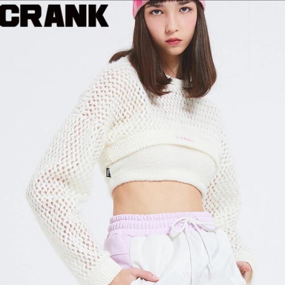 ★CRANK★NETTING KNIT SLEEVETOP_IV レディースのトップス(ニット/セーター)の商品写真