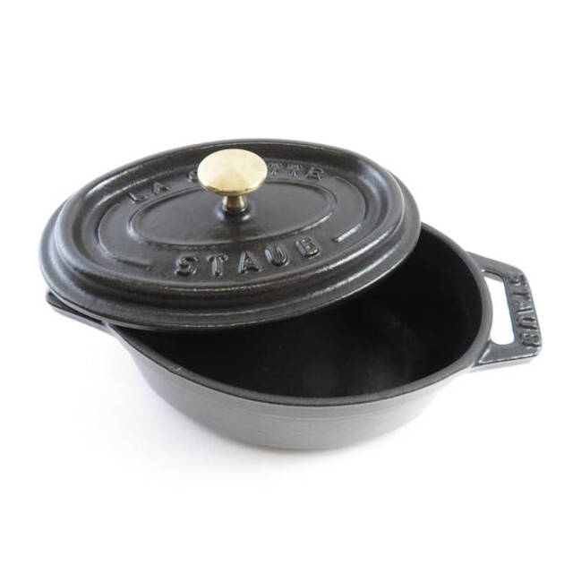 STAUB - ストウブ ピコ ココットオーバル 両手鍋 ブラック系 調理器具