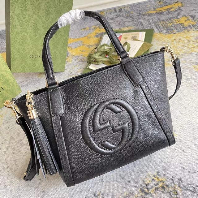 極美品✨グッチ ソーホー チェーン シボ革 ショルダーバッグ レザー