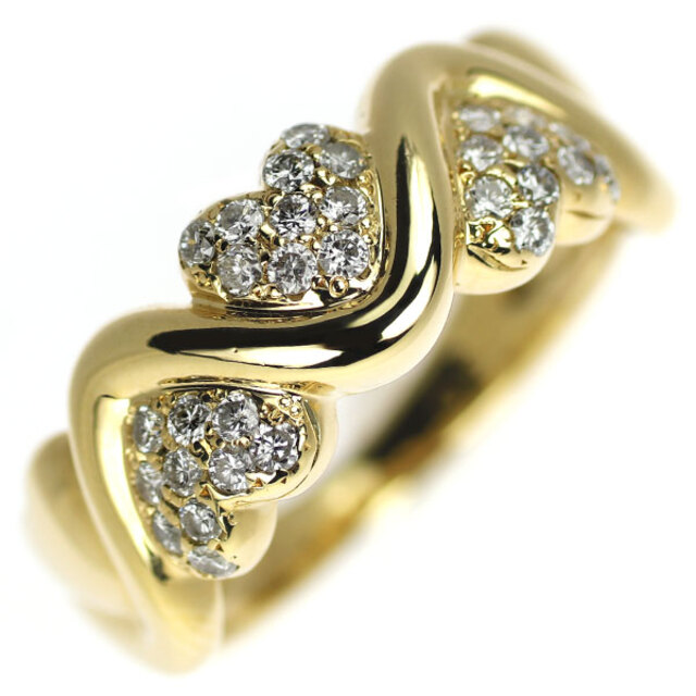 最旬ダウンアクセサリー新品 0.32ct ハート&キューピッド ダイヤリング abrahamlincolnsoacha