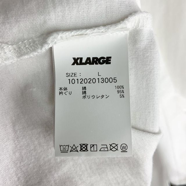 XLARGE(エクストララージ)の【大人気デザイン】エクストララージ センターロゴ刺繍入り半袖Tシャツ 袖切り替え メンズのトップス(Tシャツ/カットソー(半袖/袖なし))の商品写真