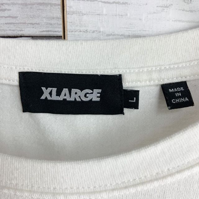 XLARGE(エクストララージ)の【大人気デザイン】エクストララージ センターロゴ刺繍入り半袖Tシャツ 袖切り替え メンズのトップス(Tシャツ/カットソー(半袖/袖なし))の商品写真