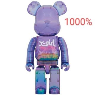 ベアブリック(BE@RBRICK)のBE@RBRICK X-girl CLEAR PURPLE 1000％(その他)