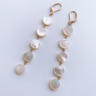 デプレ(DES PRES)の【週末セール】Blanco. マザーオブパール　白蝶貝　フレンチフックピアス(ピアス)