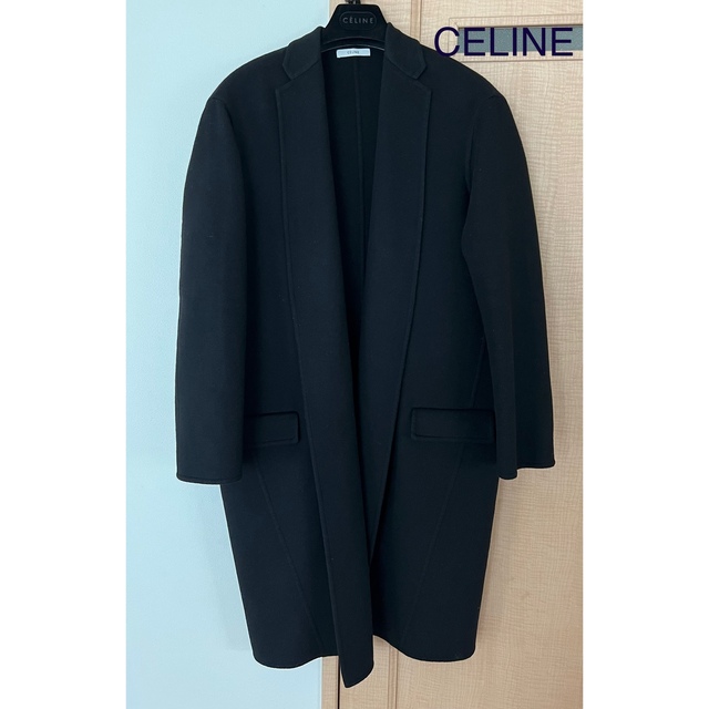 celine(セリーヌ)の★セリーヌ エッグクロンビーコート36黒★フィービー レディースのジャケット/アウター(ロングコート)の商品写真