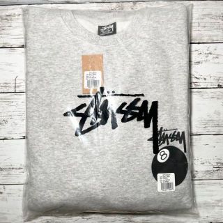 【新品】stussy スウェット サイズM 8ボール グレー