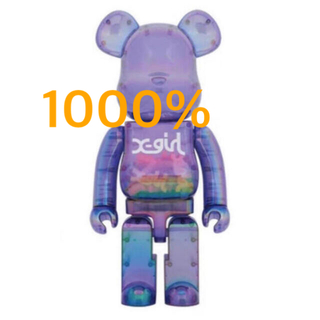 ベアブリック(BE@RBRICK)のBE@RBRICK X-girl CLEAR PURPLE 1000％(その他)