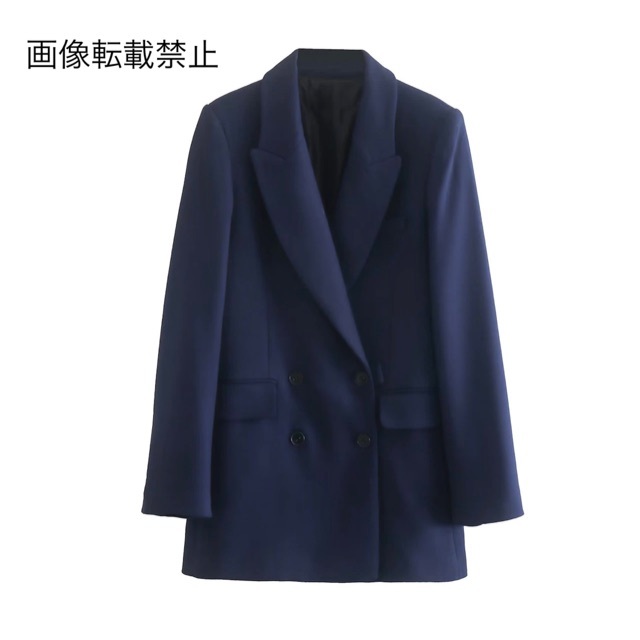 10月新作9434◆navy vintage ダブル ジャケット ブレザー
