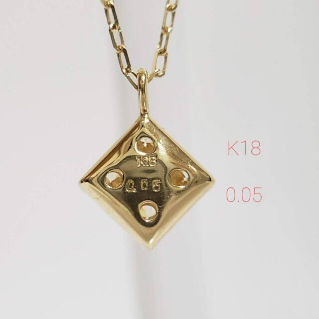 新品未使用♡K18台☆天然ダイヤモンドプチネックレス(0.05 CT