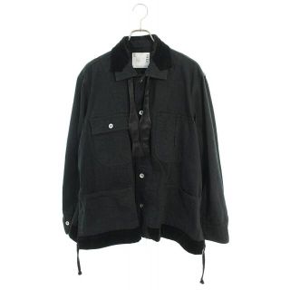 サカイ(sacai)のサカイ 20SS 20-02264M ベロア切替シャツデニムジャケット メンズ 1(Gジャン/デニムジャケット)