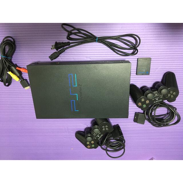 PlayStation2 - 箱付きPS2本体 コントローラー2つ メモリーカード付き ... ❤️美品❤️箱つき❤️PS2 本体 セット プレイステーション2