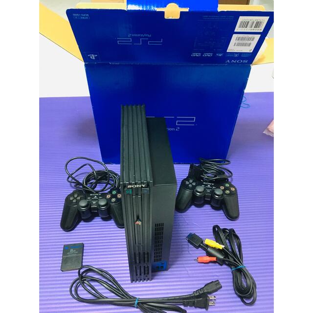 PlayStation2 - 箱付きPS2本体 コントローラー2つ メモリーカード付き ... ❤️美品❤️箱つき❤️PS2 本体 セット プレイステーション2