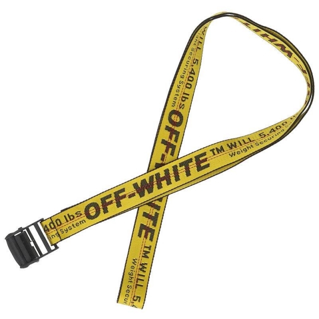 OFF-WHITE オフホワイト ロゴストラップベルト 黄色