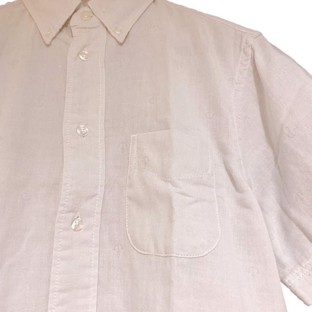 coen(コーエン)のCOEN DAILY CLOTHING 長袖 シャツ ホワイト イカリ柄【S】 メンズのトップス(シャツ)の商品写真