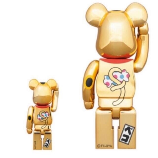 BE＠RBRICK 招き猫 ペコちゃん 金運 金メッキ 100% & 400% | www