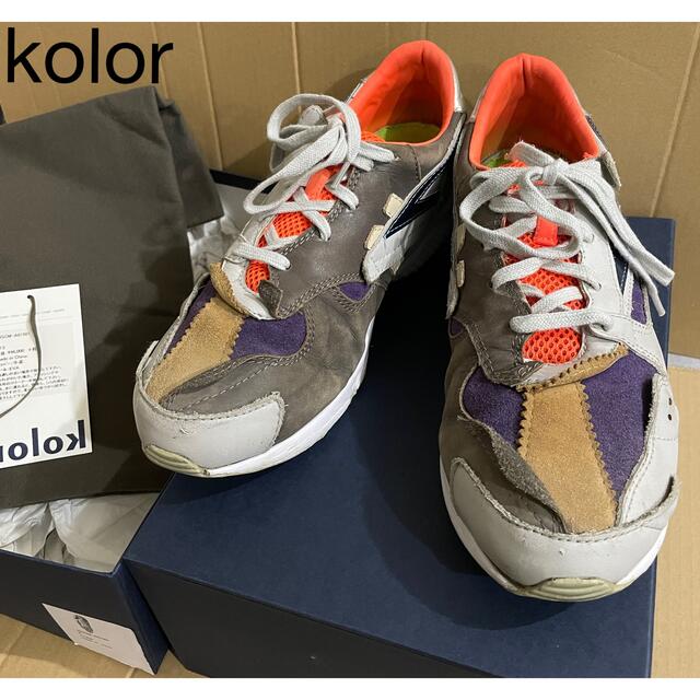 kolor 19SCM-A01501 パッチワークシューズ カラースニーカー