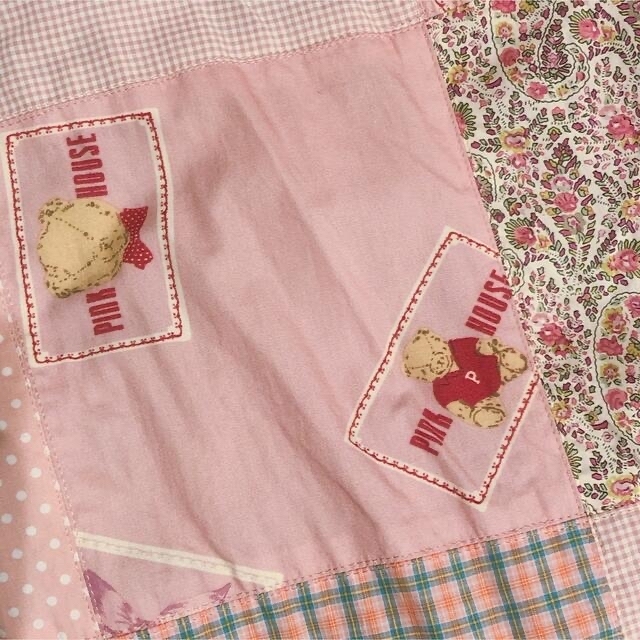 (新品)ピンクハウス ネームワッペンプリントパッチワークスカート スカート