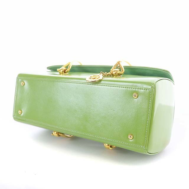 GINZA Kanematsu(ギンザカネマツ)の銀座かねまつ GINZA Kanematsu ハンドバッグ レザー 緑 グリーン レディースのバッグ(ハンドバッグ)の商品写真