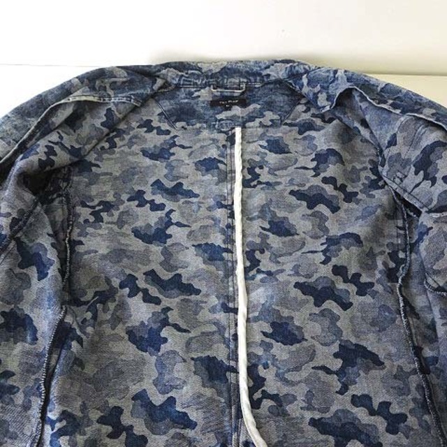other(アザー)のフルグロー FULL GLOW ジャケット デニム カモフラ ブリーチ L 青 メンズのジャケット/アウター(テーラードジャケット)の商品写真