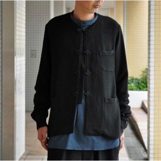 COMOLI - m's braque No Collar China Shirts Jacket