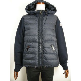 モンクレール(MONCLER)のサイズS◆新品 本物◆モンクレール スウェット切替ダウンジャケット レディース(ダウンジャケット)