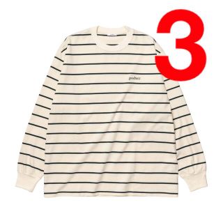 goodness border l/s T-shirt (CREAM) ロンT(Tシャツ/カットソー(七分/長袖))