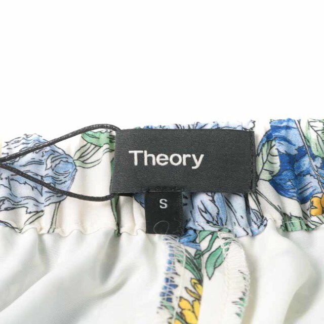 theory(セオリー)のtheory BOTANICAL PRINT WIDE PULL ON S 白 レディースのパンツ(その他)の商品写真