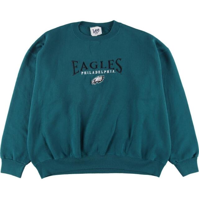 90年代 リー Lee SPORT NFL PHILADELPHIA EAGLES フィラデルフィアイーグルス スウェットシャツ トレーナー USA製 メンズXXL ヴィンテージ /eaa291962