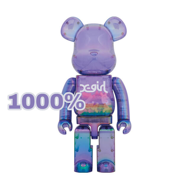 BE@RBRICK X-girl CLEAR PURPLE 1000%